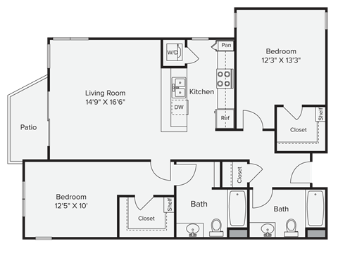 B4 Floor Plan at Viewpoint, Berkeley, CA, 94710